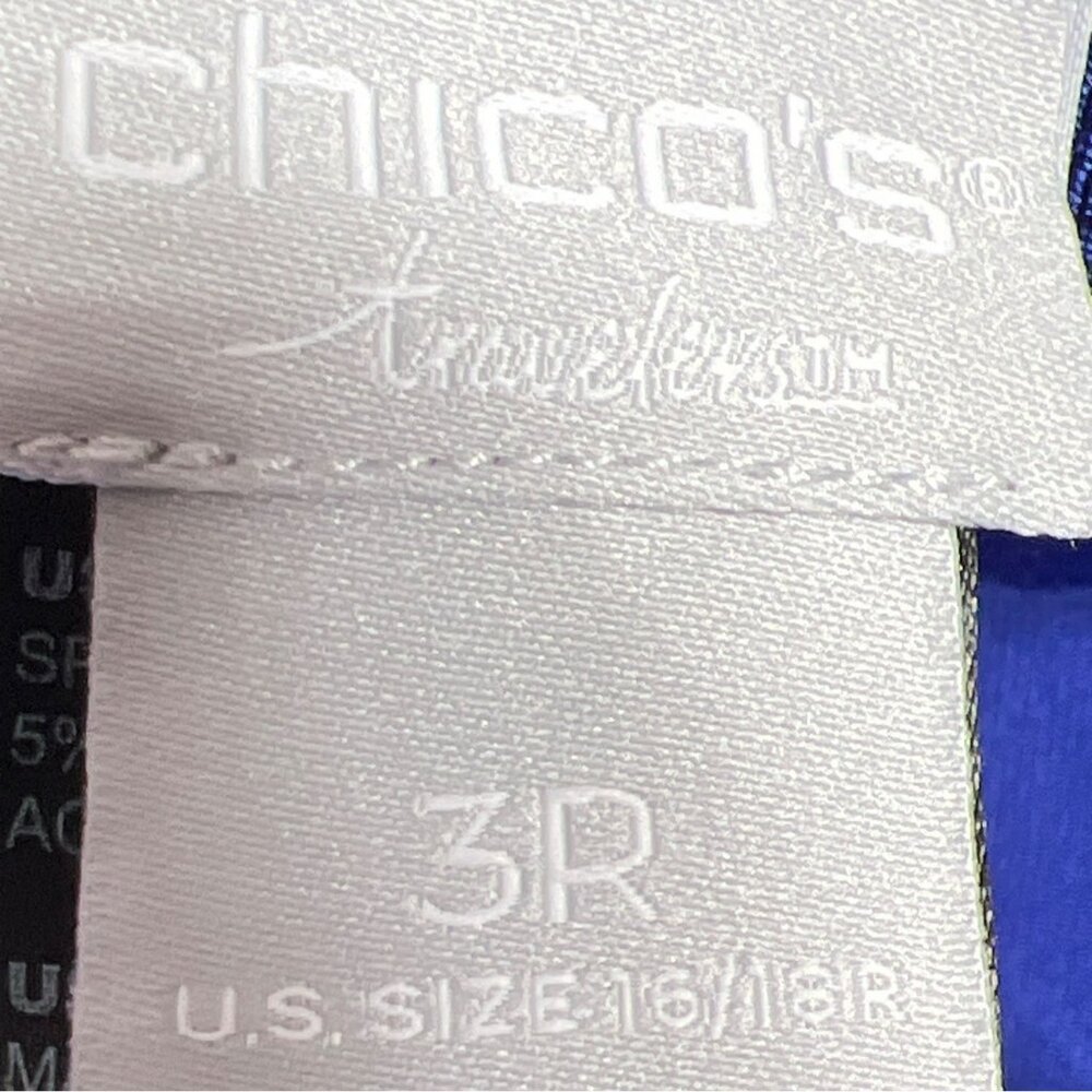 Chico's Travelers Pull On Pants Blue Sz 3R (US XL) EUC - Picture 3 of 5
